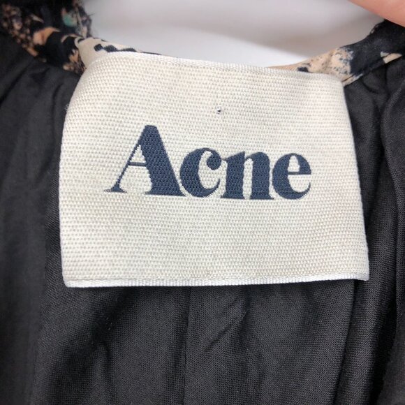 ACNE Studios Black Tan  Printed Ballerina Silk Backless Dress 2010 34 (XS) - Picture 5 of 16